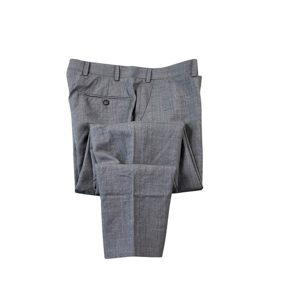 Suit Supply Gray Brescia Turn Up Vitale Barberis Wool Men's Trouser Size 32x28